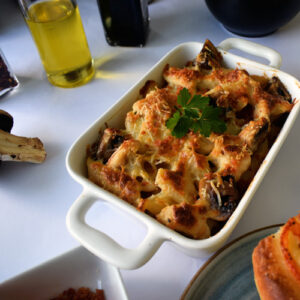 Penne Funghi Y Pollo (Gratinado)