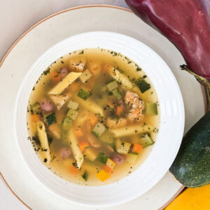 Sopa De Minestrone Y Pollo